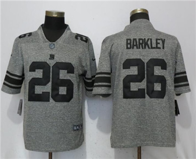 Nike New York Giants 26 Saquon Barkley Gray Vapor Untouchable Limited Jersey