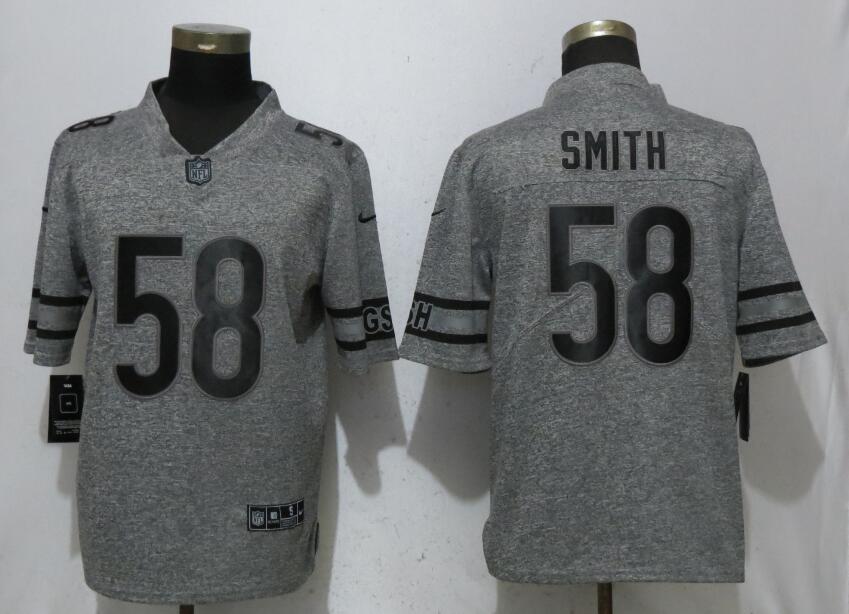 Nike Chicago Bears #58 Roquan Smith Gray Gridiron Gray Vapor Untouchable Limited Jersey