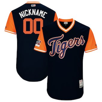 Men's Detroit Tigers Majestic Navy 2018 Players' Weekend Authentic Flex Base Custom Jersey