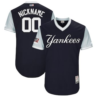 Men's New York Yankees Majestic Navy 2018 Players' Weekend Authentic Flex Base Custom Jersey