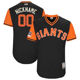 Men's San Francisco Giants Majestic Black 2018 Players' Weekend Authentic Flex Base Custom Jersey