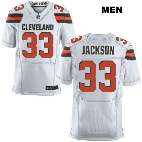 Nike Cleveland Browns #33 Darius Jackson White Stitched NFL Elite Jersey