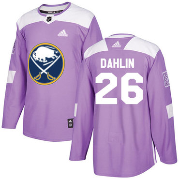 Adidas Buffalo Sabres #26 Rasmus Dahlin Purple Authentic Fights Cancer Stitched NHL Jersey