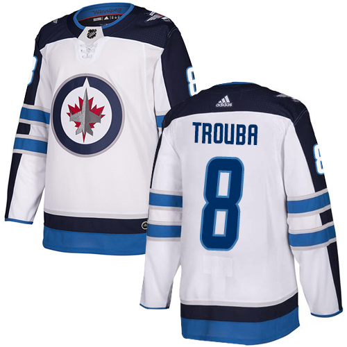 Adidas NHL Winnipeg Jets #8 Jacob Trouba Away White Authentic Jersey