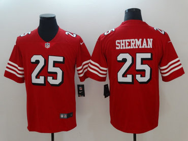 Nike San Francisco 49ers #25 Richard Sherman Red 2018 Vapor Untouchable Limited Jersey