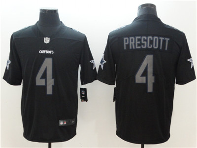 Nike Dallas Cowboys #4 Dal Prescott Black Impact Limited Jersey