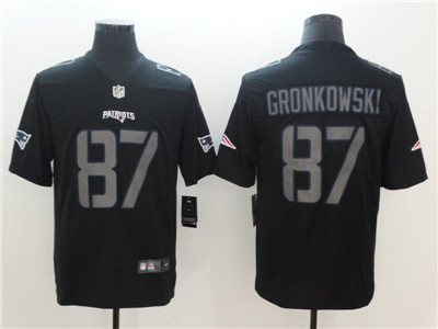 Nike New England Patriots #87 Rob Gronkowski Black Vapor Impact Limited Jersey