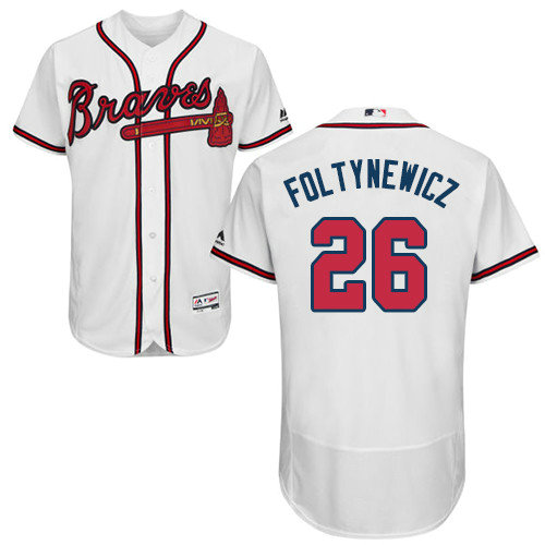 Atlanta Braves 26 Mike Foltynewicz White Flexbase Authentic Collection Stitched Baseball Jersey