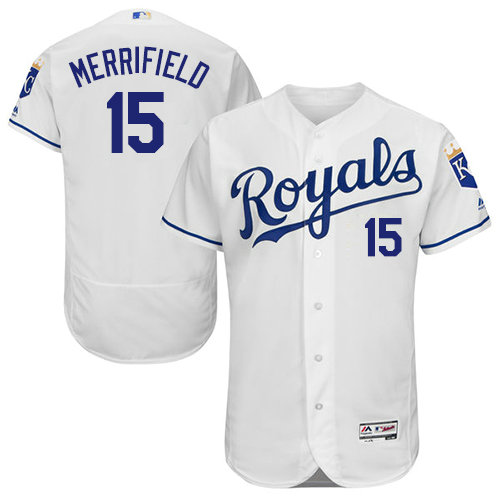 Kansas City Royals 15 Whit Merrifield White Flexbase Authentic Collection Stitched Baseball Jersey