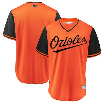 Men's Baltimore Orioles Blank Majestic Orange 2018 Players' Weekend Team Jersey