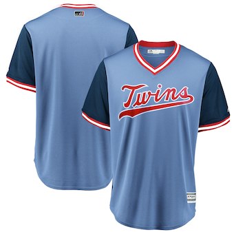 Men's Minnesota Twins Blank Majestic Light Blue 2018 Players' Weekend Team Cool Base Jersey