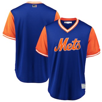 Men's New York Mets Blank Majestic Royal 2018 Players' Weekend Team Cool Base Jersey