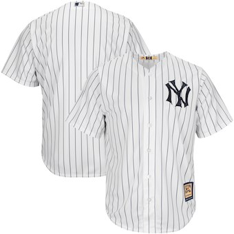 Men's New York Yankees Majestic Blank White Home Cooperstown Cool Base Team Jersey