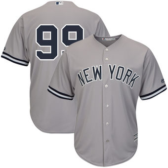 Men's New York Yankees 99 Aaron Judge Majestic Gray Cool Base Player Replica Jersey