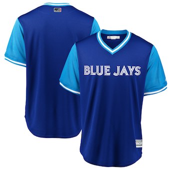 Men's Toronto Blue Jays Blank Majestic Royal 2018 Players' Weekend Team Cool Base Jersey