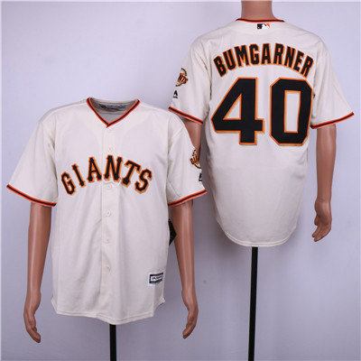 San Francisco Giants 40 Madison Bumgarner Cream Cool Base Jersey