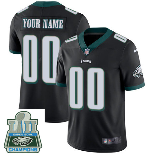 Nike Limited Men's Alternate Black Super Bowl LII Champions Jersey - Customized NFL Philadelphia Eagles Vapor Untouchable