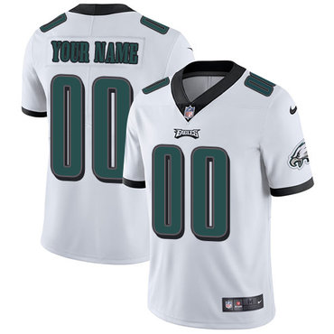 Youth Nike Philadelphia Eagles Road White Customized Vapor Untouchable Limited NFL Jersey