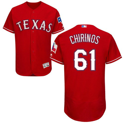 Texas Rangers #61 Robinson Chirinos Red Flexbase Authentic Collection Stitched Baseball Jersey