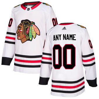 Men's Chicago Blackhawks adidas White Authentic Custom Jersey