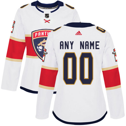 Women's Adidas Florida Panthers NHL Authentic White Customized Jersey