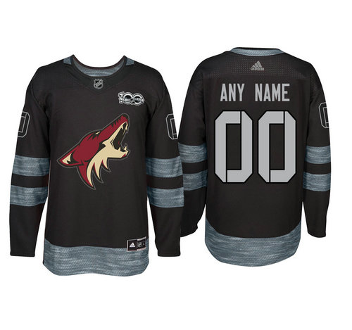 Adidas Arizona Coyotes Black 1917-2017 100th Anniversary Stitched NHL Custom Jersey