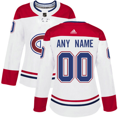 Women's Adidas Montreal Canadiens NHL Authentic White Customized Jersey