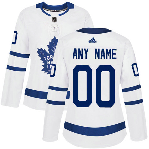 Women's Adidas Toronto Maple Leafs White Away Authentic  Customized Jersey