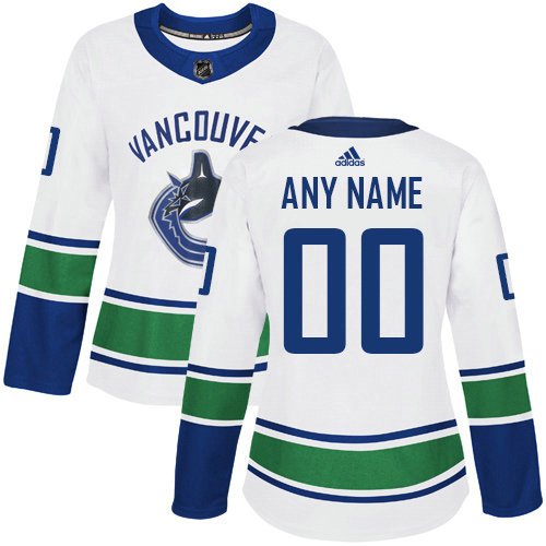 Women's Adidas Vancouver Canucks NHL Authentic White Customized Jersey