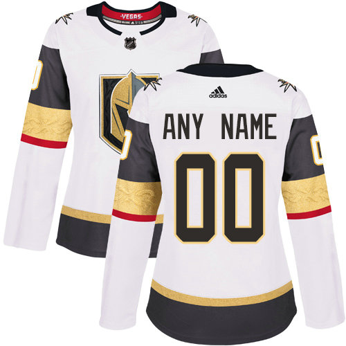 Women's Adidas Vegas Golden NHL Authentic White Customized Jersey