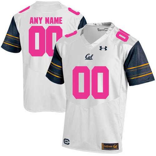 California Golden Bears White Men's Customized 2018 Breast Cancer Awareness College