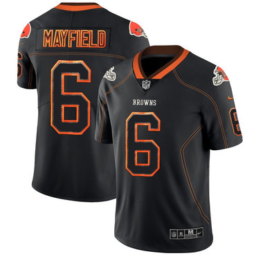 Nike Cleveland Browns #6 Baker Mayfield Black Shadow Legend Limited Jersey