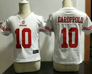 Toddler San Francisco 49ers #10 Jimmy Garoppolo White Road NFL Nike Jersey