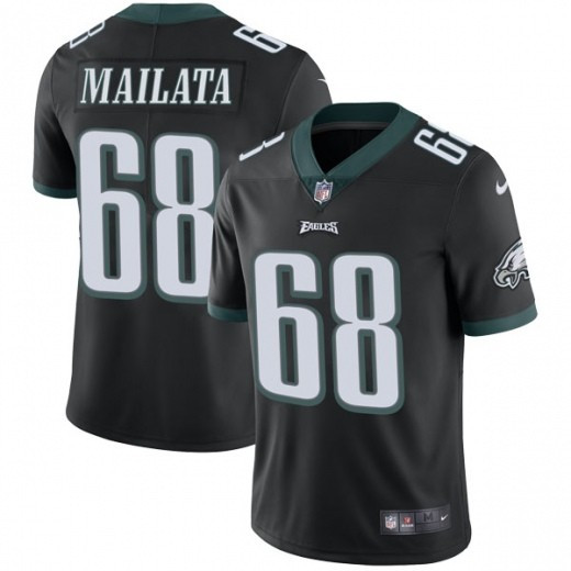 Nike Philadelphia Eagles #68 Jordan Mailata Black Vapor Untouchable Limited Jersey