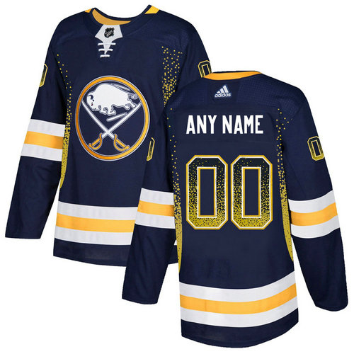 Men's Buffalo Sabres Navy Customized Drift Fashion Adidas Jersey