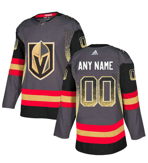 Men's Vegas Golden Knights Gray Men's Customized Drift Fashion Jersey