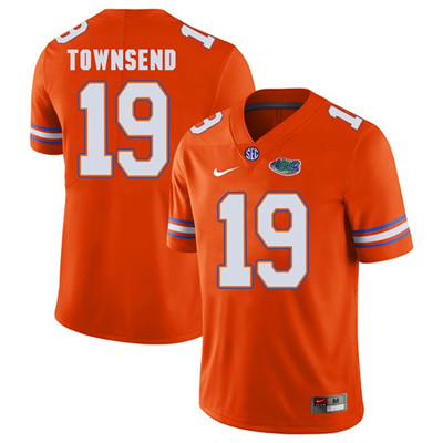 Florida Gators Orange #19 Johnny Townsend Football Player Performance Jersey