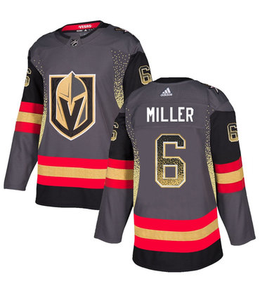 Men's Vegas Golden Knights #6 Colin Miller Gray Drift Fashion Jersey