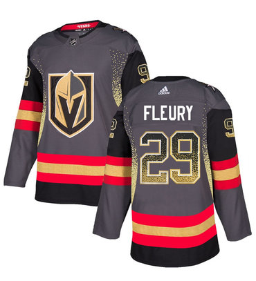 Men's Vegas Golden Knights #29 Marc-Andre Fleury Gray Drift Fashion Jersey