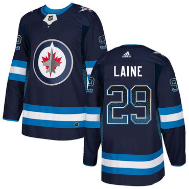 Men's Winnipeg Jets #29 Patrik Laine Navy Drift Fashion Adidas Jersey