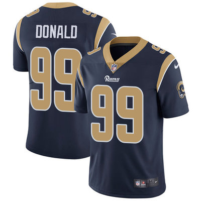 Men's Nike Los Angeles Rams #99 Aaron Donald Navy Blue Team Color Stitched NFL Vapor Untouchable Limited Jersey