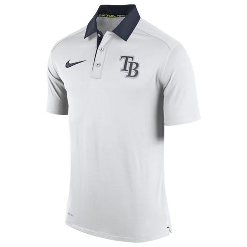 Men's Tampa Bay Rays Nike White Authentic Collection Dri-FIT Elite Polo