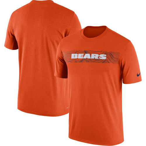 Chicago Bears Nike Orange Sideline Seismic Legend T-Shirt