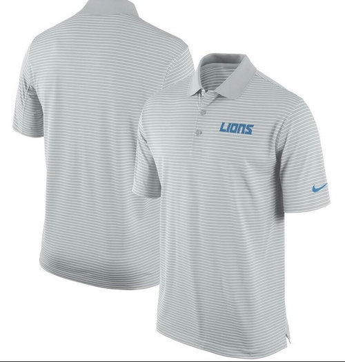 Detroit Lions Team Stadium Performance Polo - Gray