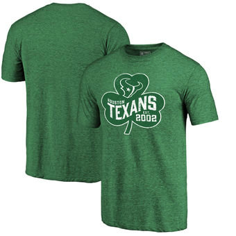 Houston Texans Pro Line by Fanatics Branded St. Patrick's Day Paddy's Pride Tri-Blend T-Shirt - Green