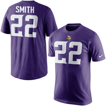 Men's Minnesota Vikings 22 Harrison Smith Nike Purple Player Pride Name & Number T-Shirt