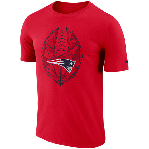 Men's New England Patriots Nike Red Fan Gear Icon Performance T-Shirt