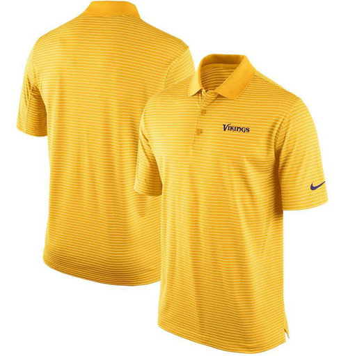 Minnesota Vikings Team Stadium Performance Polo - Gold