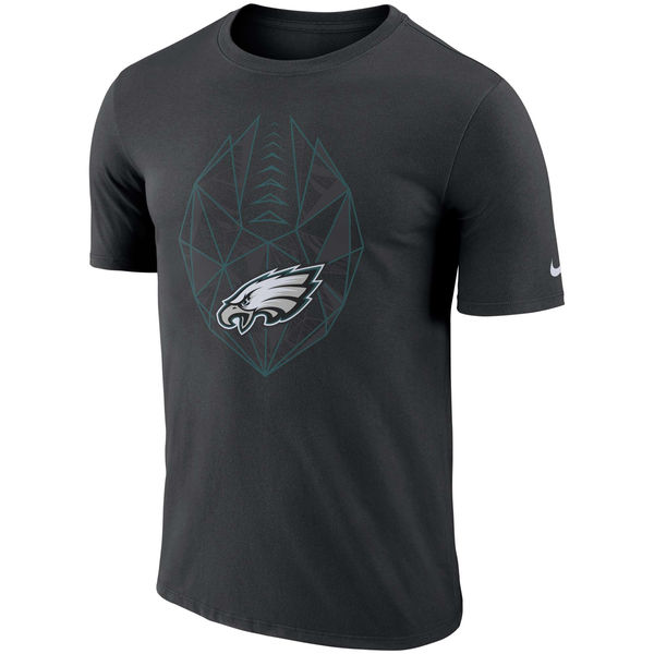 Men's Philadelphia Eagles Nike Black Fan Gear Icon Performance T-Shirt