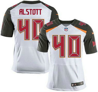 Men's Tampa Bay Buccaneers #40 Mike Alstott White Retired Player NFL Nike Elite Jersey